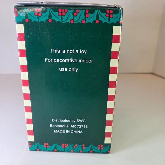 Vintage Fabric Mache Snowman Ornament on Sled with Presents SWC Bentonville - Picture 3 of 9